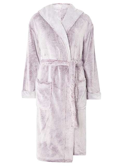 Wine Hooded Dressing Gown